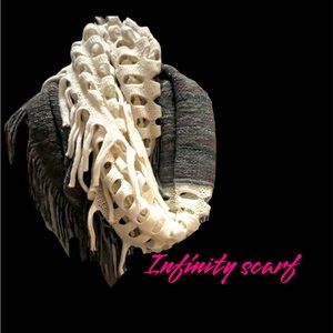 Beautiful silver and white scarf